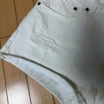 Levi's  Premium Denim Jean Shorts Distressed White Size 31 Photo 2