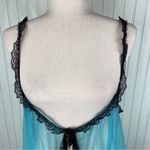 Vintage 50s 60s Movie Star Inc Lingerie Sheer Lace Fringe Nightie Top Coquette Blue Size undefined Photo 2