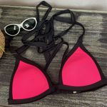 Victoria's Secret Victoria’s Secret Pink Black & Pink Colorblock Bikini Bathing Suit Swim Top M Photo 1