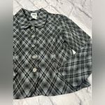 Leslie Fay  vintage gray plaid button down blazer size 10 Photo 2