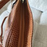 VENEZIA Made in Italy Crocodile Embellished Tote NWT Brown Photo 6