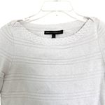White House | Black Market Frill Sleeve Knit Silver Sparkle Formal Sweater Small Photo 2