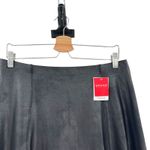 Spanx Faux Leather Flouncy Skirt Mini Black Size Large Photo 3