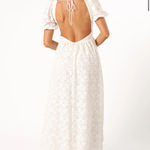 Lace White Open Back Dress Size M Photo 1