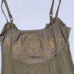 Anthropologie NEW Odd Molly Shivers strap green & gold boho dress size 1 XS Photo 5