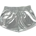 Pumpkino Metallic Disco Shorts Metallic Silver Size Medium Photo 6