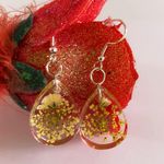 Handmade Pressed Real Flower Dangle Earrings Multi Photo 3