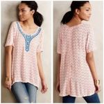 Anthropologie  Holding Horses Vintage Western Aztec Print Pink Tunic Top Size XS Photo 9