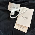 Cami NYC  Ruched Sleeve Button Front Blouse Black Textured V-Neck Size xs NWT Photo 1