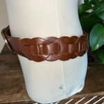 Forever 21 Brown Braided Woven Belt Gold Buckle Womens S/M 2" Wide 40" length Photo 2
