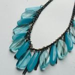 Style and Grace
Mid Century Modern Gold Tone Necklace With Tons of Lucite Drops Blue Photo 2