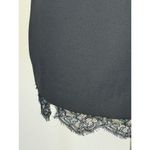 Sandro Black Crew Neck Short Sleeve Lace Trim Exposed Zipper Blouse Size 0 Photo 8