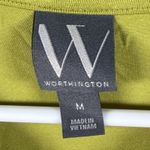Worthington  Tank Top Women's Medium Round Neck Tencel Blend Green Wide Strap Photo 2