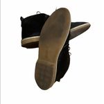 ZARA  Woman Black Size 37/6.5 Calf Hair Lace Up Flat Heeled Ankle Booties. Photo 6