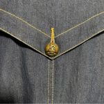 Tracy Porter Vintage Embroidered Denim Jacket Trench Coat Blue Size M Photo 10