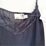 Everleigh NWT  Lace Trim V-Neck Cami Tank Blouse Black Small Photo 2