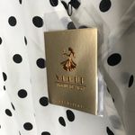 VOGUE Maxi Black White Polka‎ Dot Dress Wrap Short Sleeve NWT Medium Photo 3