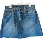 BLANK NYC  100% Cotton Denim Jean Distressed Mini‎ Skirt 30 Photo 0