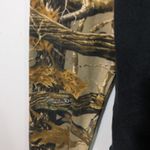 Cabela's  Woman’s Henley Top Black with Tree Print Sleeves, Size M Photo 1