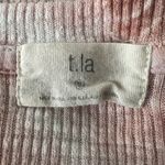 Anthropologie T.La Shirt Women Small Pink White Tie Dye Jill Babydoll Top Peplum Photo 5