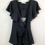 DO+BE Aldrin Backless Wrap Skort Romper Black S Photo 2