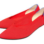Rothy's  The Point Lollipop Red Flat Shoes Ballet Womens Size 12.5 Washable Photo 0