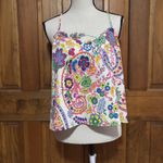 The Impeccable Pig  Crop Top Tank Women’s Size Medium Paisley Neon Racerback Boho Photo 2