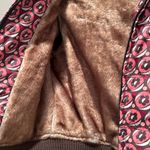 Aeropostale Pink Brown Lined Vest Faux Fur Hood Sz Small Y2K Photo 3
