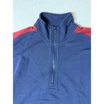Fabletics  Navy Red Colorblock Quarter Zip Cropped Sweatshirt Women Medium Photo 1