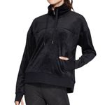 C9 Champion New Velour Quarter Zip Pullover Velvet Sweatshirt Black Photo 0