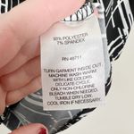 Ophelia Roe  Womens Geometric Print Mock Neck Puff Sleeve Blouse Shirt Top M Photo 4