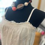 Theory Women’s  White Tiered Sundress Spaghetti Strap Boho Peasant Vacation Flowy Photo 13