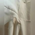 Amanda Uprichard  Clarita Wrap Top in Cream​​​​ vintage peplum style size medium Photo 4