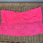 PINK - Victoria's Secret  Lace Long Line Bralette Bandeau Size M Photo 0