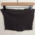 American Eagle Brown Pointelle Tube Top Tank Top Size Large Photo 4