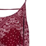 Free People  Womens Sz M Boho Paisley Bandana Scoop Neck Handkerchief Slip Dress Photo 3