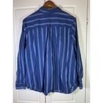 Roamans‎ Striped Shirt Blouse Womens Plus Size 22W Button Up Blue Church Office Photo 2