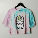 Black Matter T Shirt Cartoon Unicorn Spiral Tie Dye Raw Hem Double Sided Graphic Photo 10