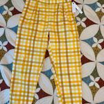 Anthropologie  SFW Jolie Yellow Gingham Tapered Pants cottagecore NWT Photo 1