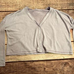 Urban Outfitters  OU Out From Under Light Purple VNeck cropped Sweater Size Large Photo 0