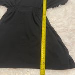 it's our time It’s Our time black short sleeve sweater top cowl neck shirt dress tunic small Photo 3