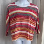 Coldwater Creek  Colorful Striped Long Sleeve Top Photo 0