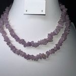 Vintage No Clasp Amethyst Chunk Necklace Pink Photo 0