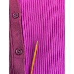 Staud Cargo Color block Button Front Cardigan Burgundy Pink Size Large NEW Photo 5