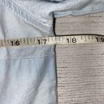 Old Navy classic denim button down star print shirt women size XS blue/white Photo 7