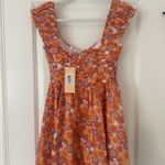 Hello Molly  Moonlight Time Mini Dress Orange Floral Photo 4