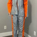 Nike Vintage 80s  Tracksuit Large Gray 2-Piece Set Track Jacket Sweatpants Womens Photo 0