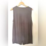 Chico's Chico’s Easywear Women Vest Cardigan Tunic Size 1/ Small Sleeveless Taupe NWT Photo 1