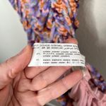 ZARA  Floral Ruched Bodycon Spring Cocktail Mid Sleeve Midi Dress Medium Photo 7