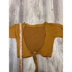 Free People  Mustard Yellow Fuzzy Cropped Open Back Sweater XS Photo 4